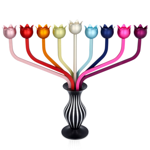Roses Hanukkiah