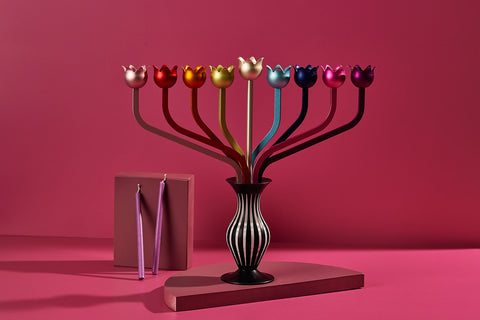 Roses Hanukkiah