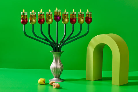Roses Hanukkiah