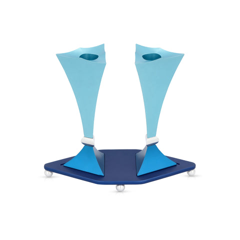 Triangular Shabbat Candlesticks - Sleek