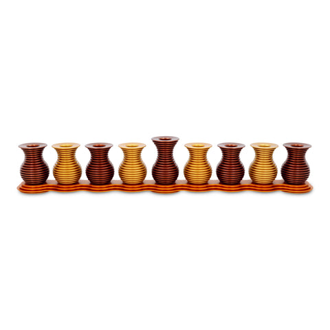 Modular Jugs Hanukkiah - Grooved