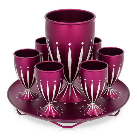 Holiday And  Kiddush Wine Glass Design Set