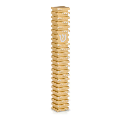 Square Mezuzah Case - Grooved