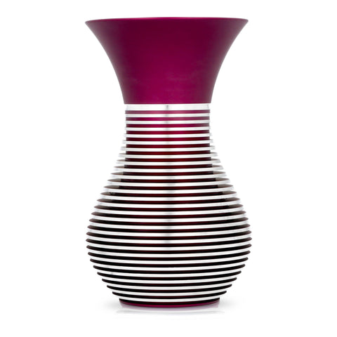 Short Striped Vase