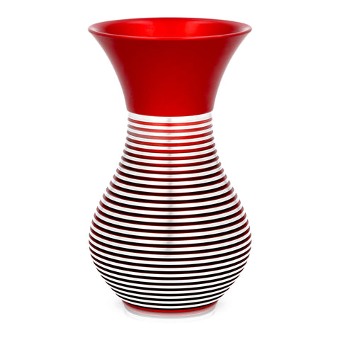 Short Striped Vase